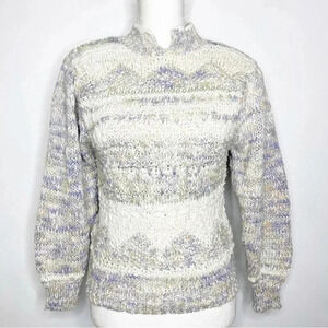 Vintage Crew Neck Lauren Hansen Hand Knitted Vintage Sweater Size Petite NWT